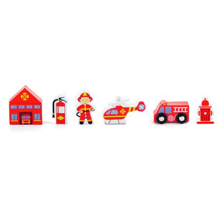 Набор для железной дороги Viga Toys Пожарная станция (50815) - фото 0