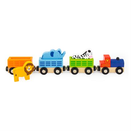 Набор для железной дороги Viga Toys Поезд-зоопарк (50822) - фото 0