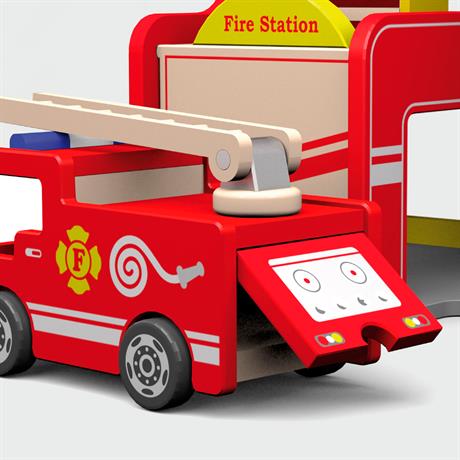 Дерев'яний ігровий набір Viga Toys Пожежна станція (50828) - фото 3
