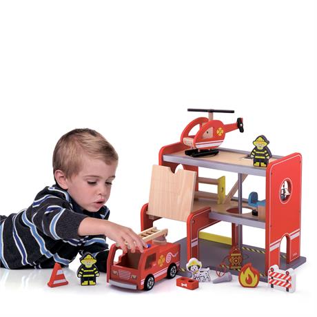 Деревянный игровой набор Viga Toys Пожарная станция (50828) - фото 8