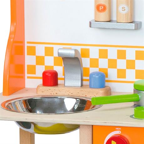 Дитяча кухня Viga Toys з дерева з посудом (50957) - фото 3