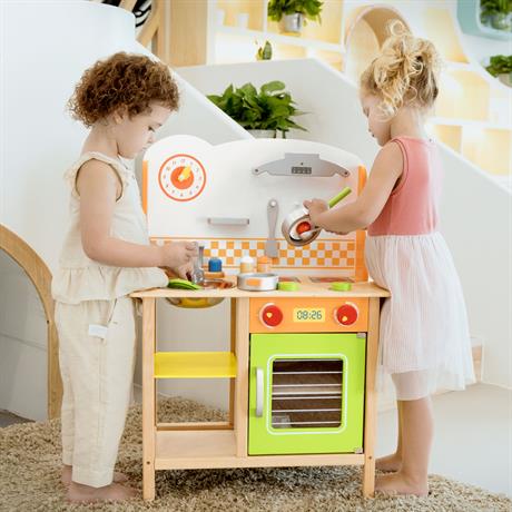 Дитяча кухня Viga Toys з дерева з посудом (50957FSC) - фото 11