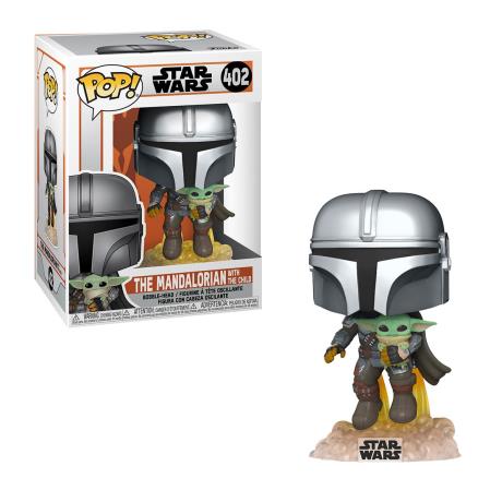 Фигурка Funko Pop! Мандалорец, летящий с Малышом 10 см (50959) - фото 1
