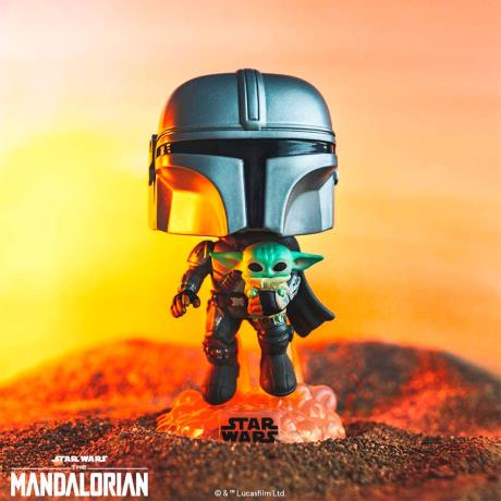 Фигурка Funko Pop! Мандалорец, летящий с Малышом 10 см (50959) - фото 3