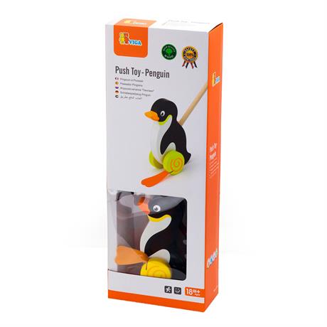 Деревянная каталка Viga Toys Пингвинчик (50962) - фото 1