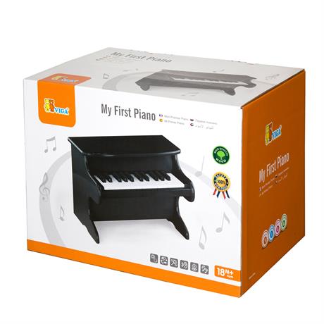Музыкальная игрушка Viga Toys Первое пианино, черный (50996) - фото 1