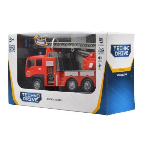 Автомодель TechnoDrive Пожарная машина со светом и звуком 16 см (510125.270) - фото 11