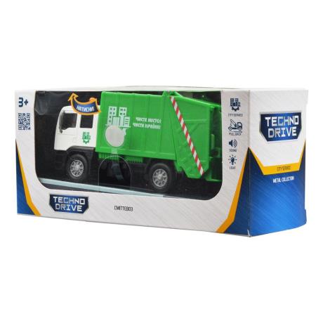 Автомодель TechnoDrive Мусоровоз со светом и звуком 16 см (510705.270) - фото 11
