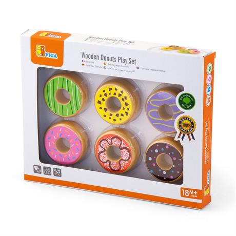 Игрушечные продукты Viga Toys Деревянные пончики (51604) - фото 2