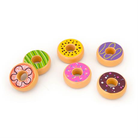 Игрушечные продукты Viga Toys Деревянные пончики (51604) - фото 0