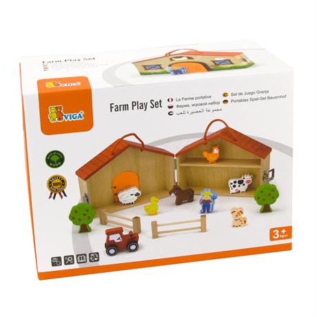 Деревянный игровой набор Viga Toys Домик-ферма (51618) - фото 1