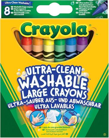 Набір воскової крейди Crayola Crayons велика ultra-clean washable 8 кольорів (52-3282) - фото 0