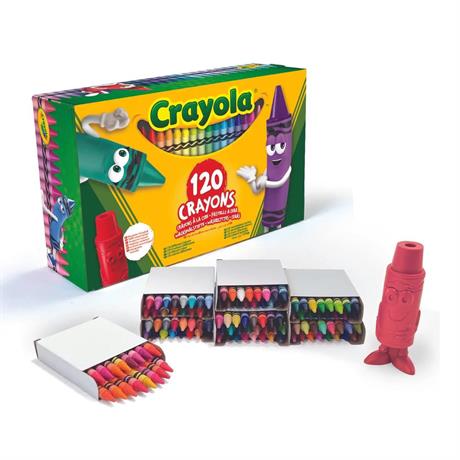 Набор восковых мелков Crayola Crayons с точилкой 120 цветов (52-6920) - фото 0