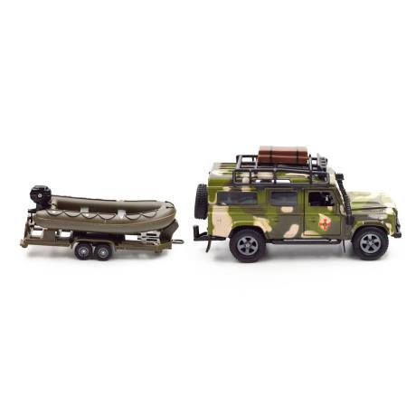 Игровой набор TechnoDrive Land Rover Defender Милитари с лодкой 27 см (520191.270) - фото 9
