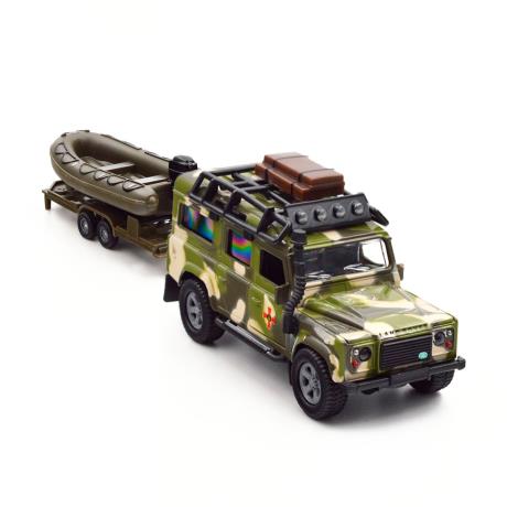 Игровой набор TechnoDrive Land Rover Defender Милитари с лодкой 27 см (520191.270) - фото 10