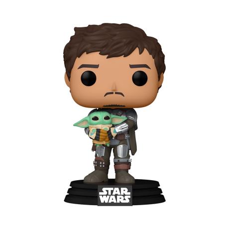 Фігурка Funko Pop! Зоряні війни Мандалорець із Малюком Ґроґу 10 см (54525) - фото 0