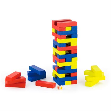 Настольная игра Viga Toys Цветная дженга деревянная (56215) - фото 0