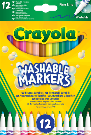 Набір фломастерів Crayola Markers тонка лінія 12 кольорів (58-6671) - фото 0