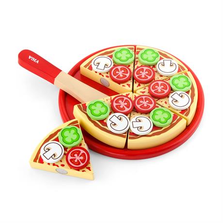 Игрушечные продукты Viga Toys Пицца из дерева (58500) - фото 0