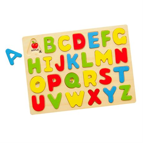 Деревянный пазл Viga Toys Английский алфавит, заглавные буквы (58543) - фото 0