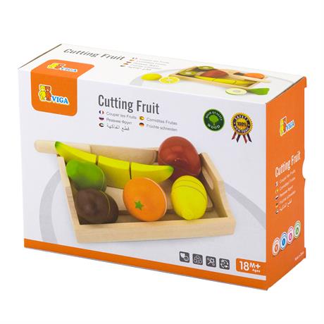 Игрушечные продукты Viga Toys Нарезанные фрукты из дерева (58806) - фото 1