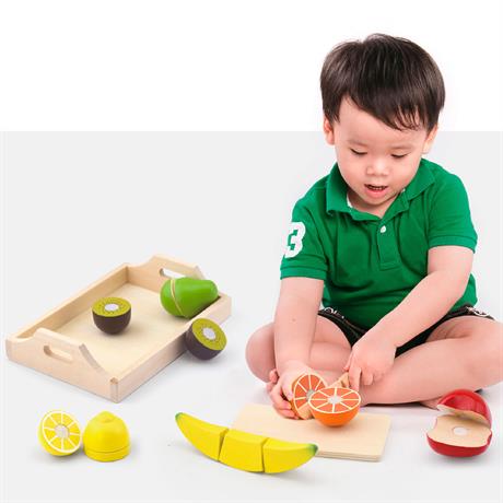 Іграшкові продукти Viga Toys Нарізані фрукти з дерева (58806) - фото 3