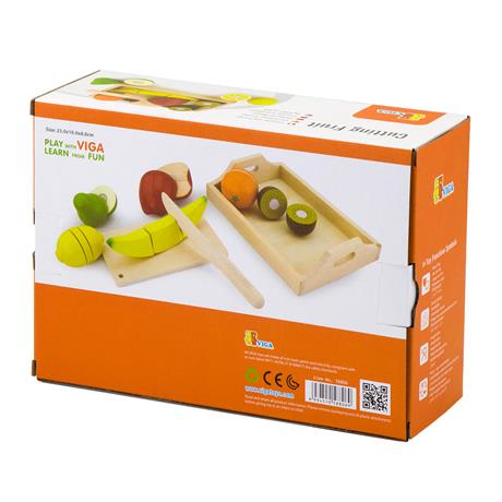 Іграшкові продукти Viga Toys Нарізані фрукти з дерева (58806) - фото 4