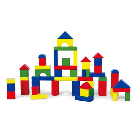 Деревянные кубики Viga Toys Красочные блоки 50 шт., 3,5 см (59542) - фото 0