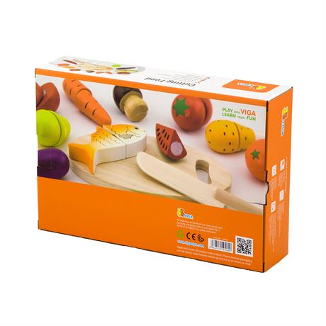 Игрушечные продукты Viga Toys Нарезанная еда из дерева (59560) - фото 2