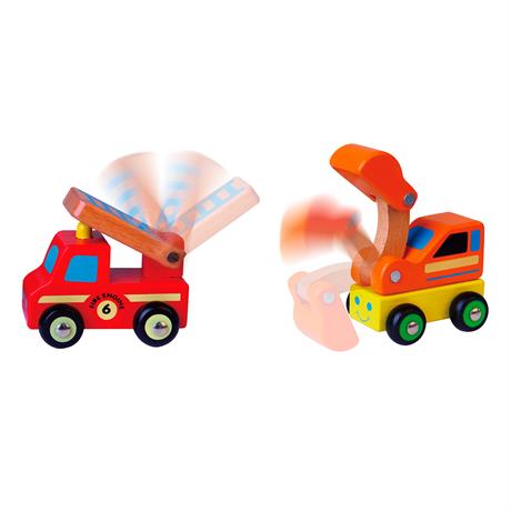 Набір іграшкових машинок Viga Toys Спецтранспорт, 6 шт. (59621) - фото 2