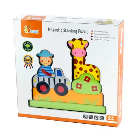 Магнитная деревянная игрушка Viga Toys Зоопарк (59702) - фото 1
