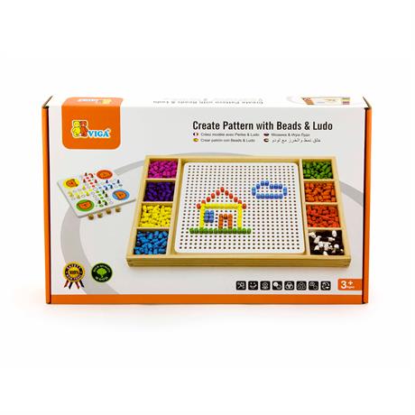 Деревянная настольная игра Viga Toys Мозаика и лудо (59990) - фото 2