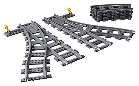 Конструктор LEGO City Железнодорожные стрелки 8 деталей (60238) - фото 0