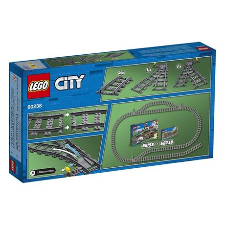 Конструктор LEGO City Железнодорожные стрелки 8 деталей (60238) - фото 0
