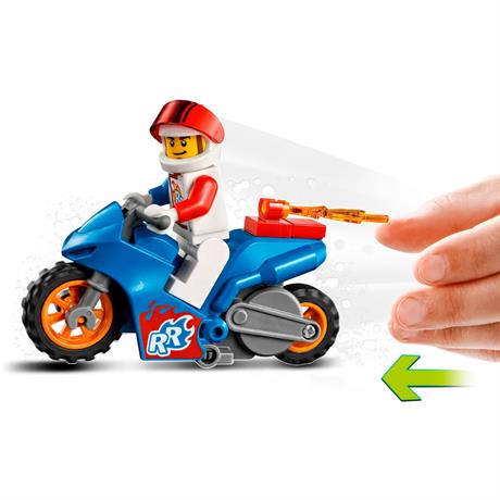 Конструктор LEGO City Stuntz Реактивный трюковый мотоцикл 14 деталей (60298) - фото 4