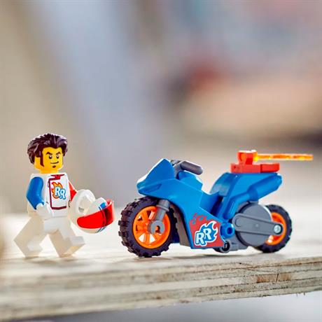 Конструктор LEGO City Stuntz Реактивный трюковый мотоцикл 14 деталей (60298) - фото 8