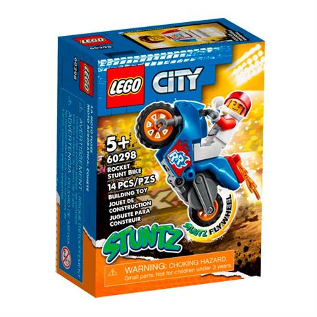 Конструктор LEGO City Stuntz Реактивный трюковый мотоцикл 14 деталей (60298) - фото 9