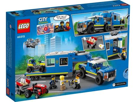 Конструктор LEGO City Police Поліцейська вантажівка з мобільним центром керування 436 деталей (60315) - фото 0