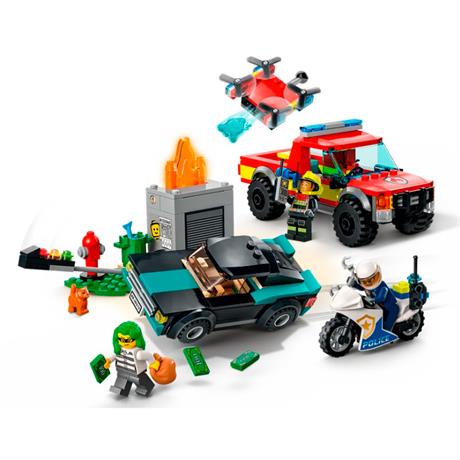 Конструктор LEGO City Пожежна служба і поліцейське переслідування 295 деталей (60319) - фото 2