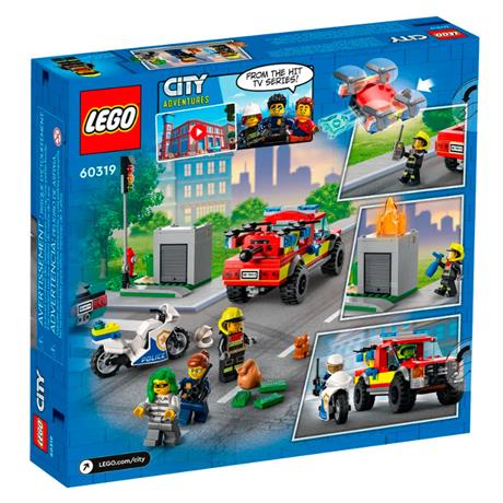 Конструктор LEGO City Пожарная бригада и полицейская погоня 295 деталей (60319) - фото 7