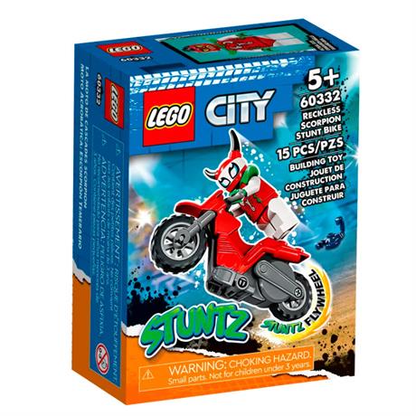 Конструктор LEGO City Stuntz Каскадерський мотоцикл Авантюрного скорпіона​ 15 деталей (60332) - фото 0