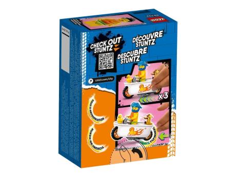 Конструктор LEGO City Stuntz Каскадерський мотоцикл для гри у ванні 14 деталей (60333) - фото 0