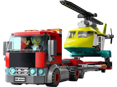 Конструктор LEGO City Вантажівка для рятувального гелікоптера 215 деталей (60343) - фото 0