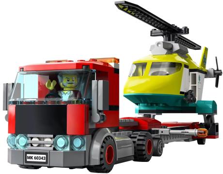 Конструктор LEGO City Вантажівка для рятувального гелікоптера 215 деталей (60343) - фото 0