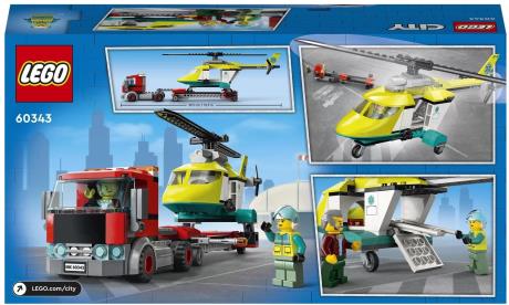 Конструктор LEGO City Вантажівка для рятувального гелікоптера 215 деталей (60343) - фото 0