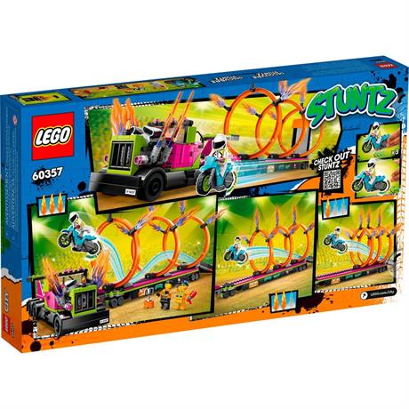 Конструктор LEGO City Stuntz Завдання із каскадерською вантажівкою та вогняним колом 479 деталей (60357) - фото 6
