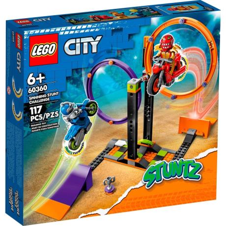 Конструктор LEGO City Stuntz Каскадерське завдання із обертанням 117 деталей (60360) - фото 0