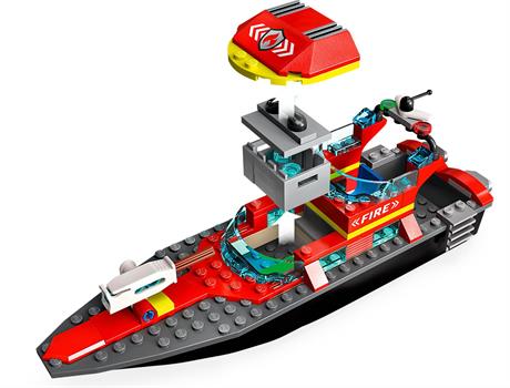 Конструктор LEGO City Лодка пожарной бригады 144 детали (60373) - фото 3