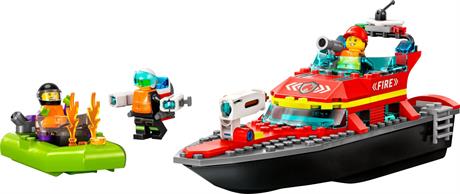 Конструктор LEGO City Лодка пожарной бригады 144 детали (60373) - фото 4