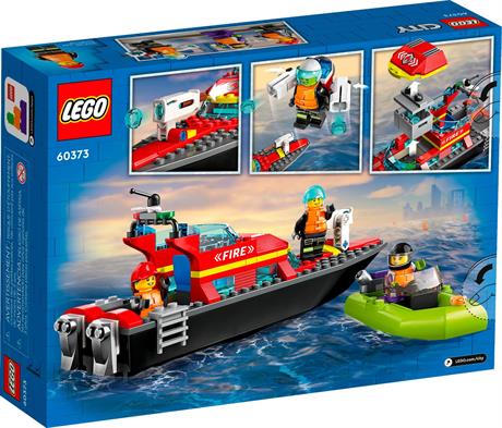 Конструктор LEGO City Лодка пожарной бригады 144 детали (60373) - фото 9